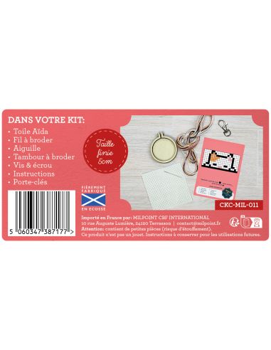 Mini kit de bordado punto de cruz - estamos locos el uno por el otro