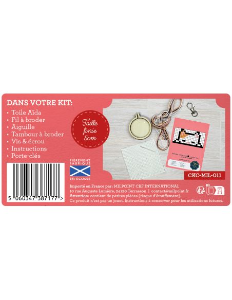Mini kit de bordado punto de cruz - estamos locos el uno por el otro