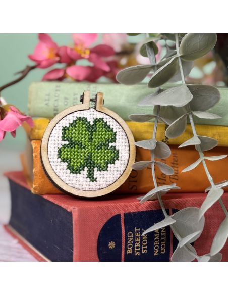 Mini kit de bordado en punto de cruz - ¡Buena suerte!