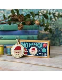 Mini kit de bordado en punto de cruz - ¡Ho Ho Ho!