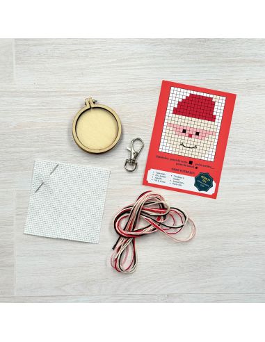 Mini kit de bordado en punto de cruz - ¡Ho Ho Ho!