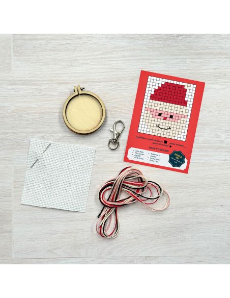 Mini kit de bordado en punto de cruz - ¡Ho Ho Ho!