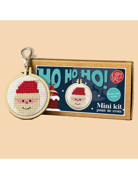 Mini kit de bordado en punto de cruz - ¡Ho Ho Ho!