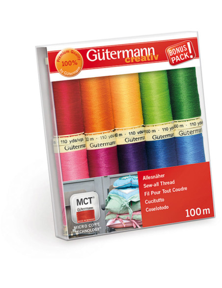 Set de 10 hilos de coser de poliéster Gütermann - Vivos