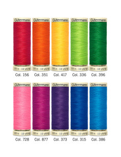 Set de 10 hilos de coser de poliéster Gütermann - Vivos 2