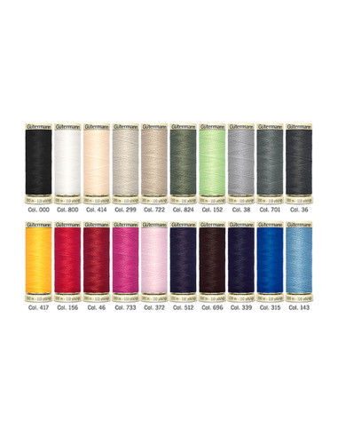 Set de 20 hilos de coser de poliéster Gütermann