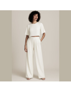 Tejido crepé Georgette - Blanco 2