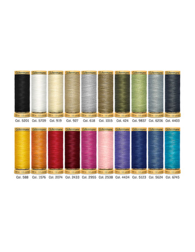 Set de 20 hilos de coser de algodón Gütermann