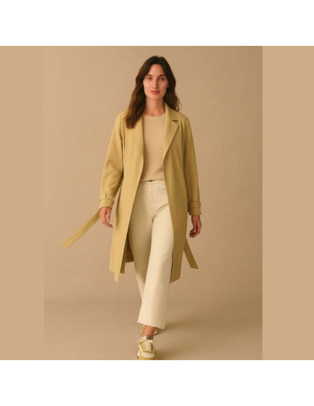 Tejido sarga de viscosa pesada - Beige
