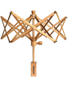 Devanador para lana de madera barnizada con pinza Rascol