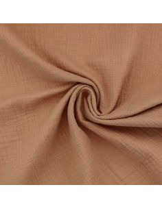Tejido de doble gasa de algodón - Beige
