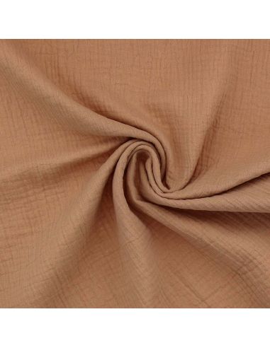 Tejido de doble gasa de algodón - Beige