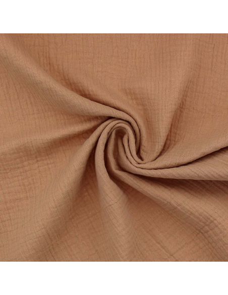 Tejido de doble gasa de algodón - Beige