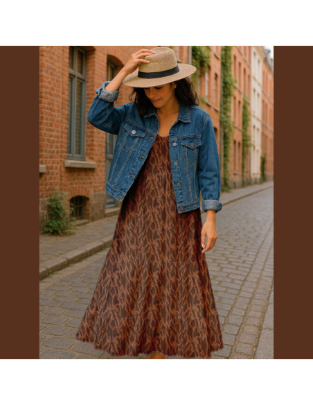Tejido de viscosa - Zomalia marrón