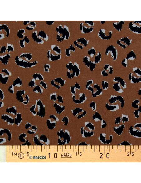 Tejido de terciopelo estampado - Fawn