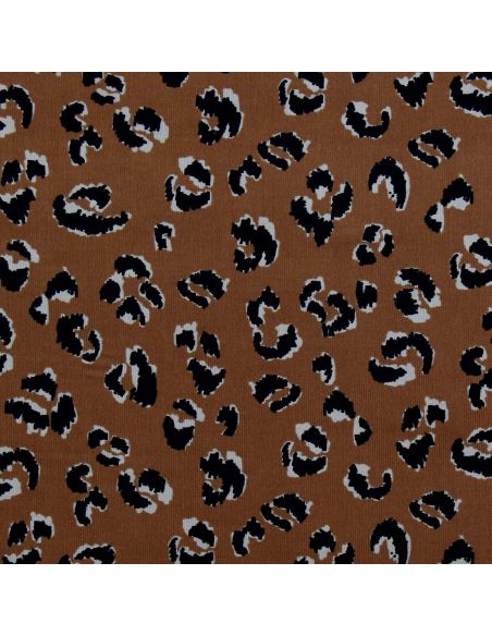 Tejido de terciopelo estampado - Fawn