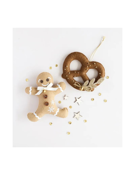 Mi decoración navideña de fieltro: Dúo navideño alsaciano