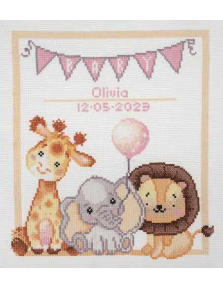 Gran kit de punto de cruz contado - Bebés animales