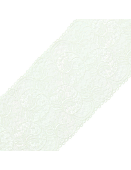 Encaje elástico de gran anchura 16,7 cm - Crudo