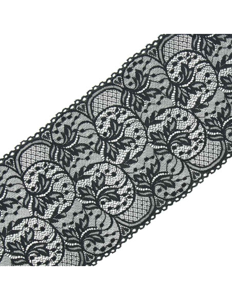 Encaje elástico de gran anchura 16,7 cm - Antracita
