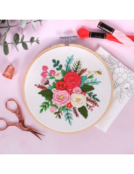 Kit de bordado - Ramo de rosas