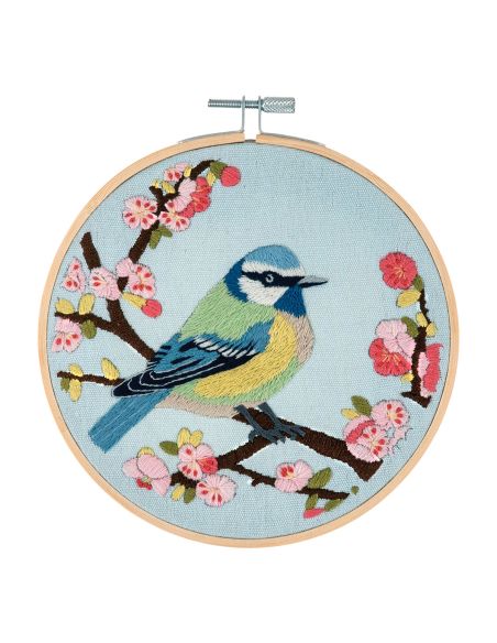 Kit de bordado - Pájaro en flores