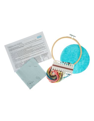 Kit de bordado - Pájaro en flores