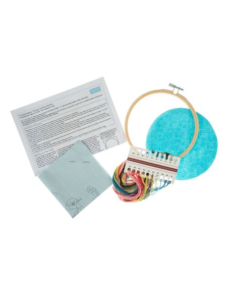 Kit de bordado - Pájaro en flores