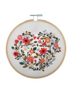 Kit de bordado - Corazón floral