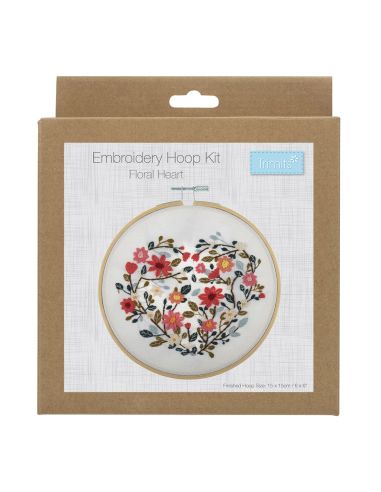 Kit de bordado - Corazón floral