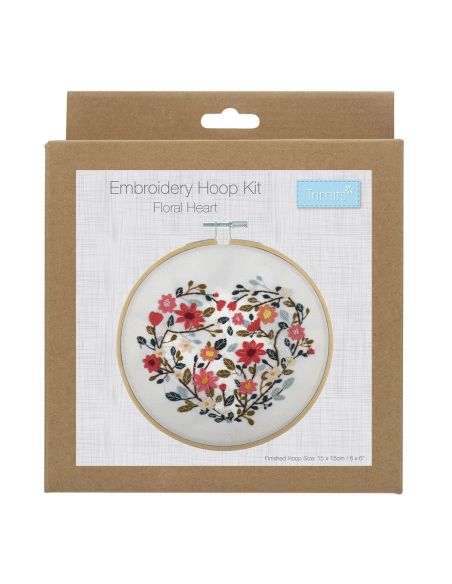 Kit de bordado - Corazón floral