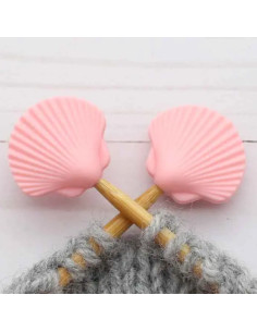 Tapones de punto para agujas de tejer - Concha
