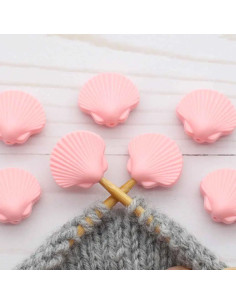 Tapones de punto para agujas de tejer - Concha 2