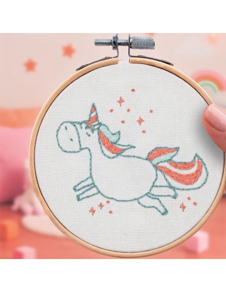 Kit de bordado French'kits - Unicornio