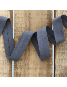 Bies de jersey de algodón - Gris oscuro