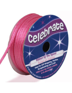 Cordón cola de ratón Celebrate rosa vivo - 2 mm x 10 metros