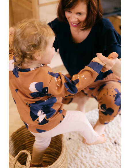 Tejido sudadera Anémona Camel - Églantine & Zoé