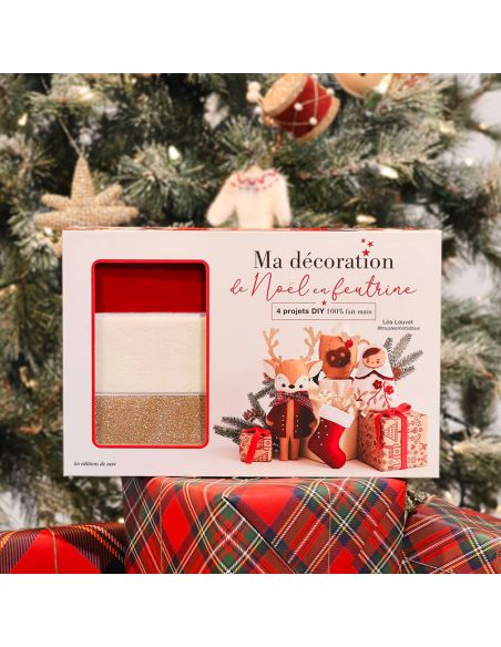 Mi decoración navideña de fieltro - 4 adornos de Navidad