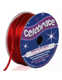 Cordón cola de ratón Celebrate rojo - 2 mm x 10 metros