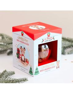 Caja de bola de Navidad amigurumi de ganchillo - El reno
