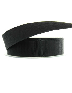 Grosgrain sube falda 25 mm - Negro 2