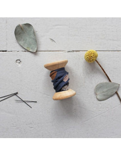 Piping de viscosa Moonstone Blue por metro - Atelier Brunette