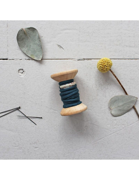 Piping de viscosa Moonstone Green por metro - Atelier Brunette