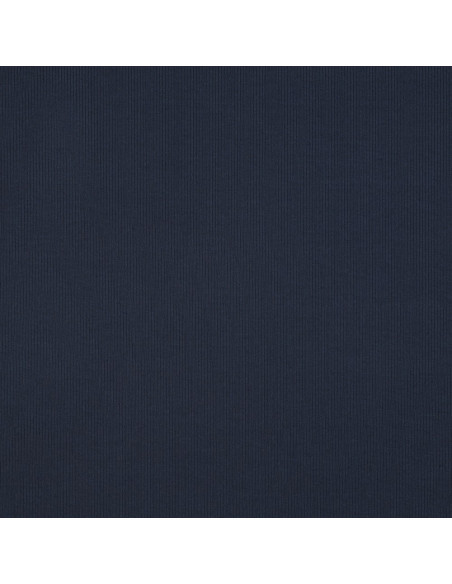 Tejido de punto fino de algodón acanalado - Azul marino