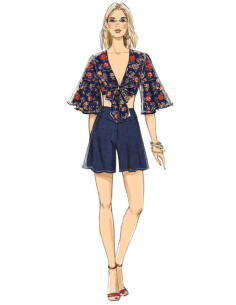 Patrón de blusas, shorts y pantalones - Vogue 9319 2