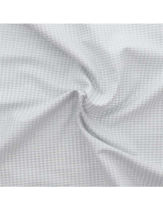 Tejido Vichy de cuadros pequeños - Gris