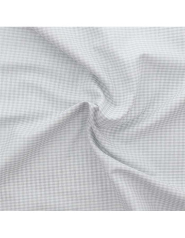 Tejido Vichy de cuadros pequeños - Gris