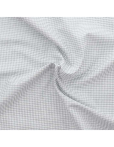 Tejido Vichy de cuadros pequeños - Gris