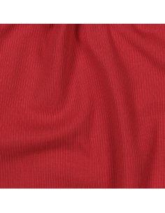 Tejido de punto jersey de algodón fino acanalado - Rojo oscuro 2