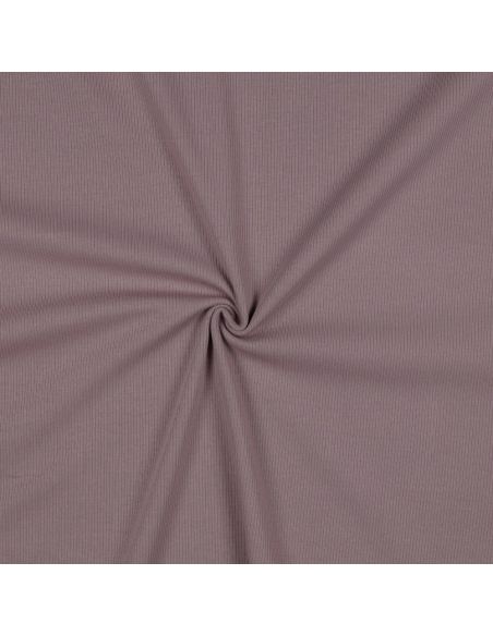 Tejido de punto fino de algodón acanalado - Malva